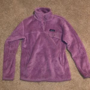 purple Patagonia fuzzy Jacket